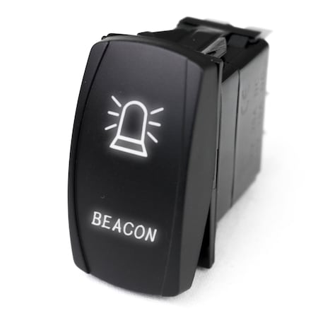 Led Rocker Switch W/ White Led Radiance (Beacon)